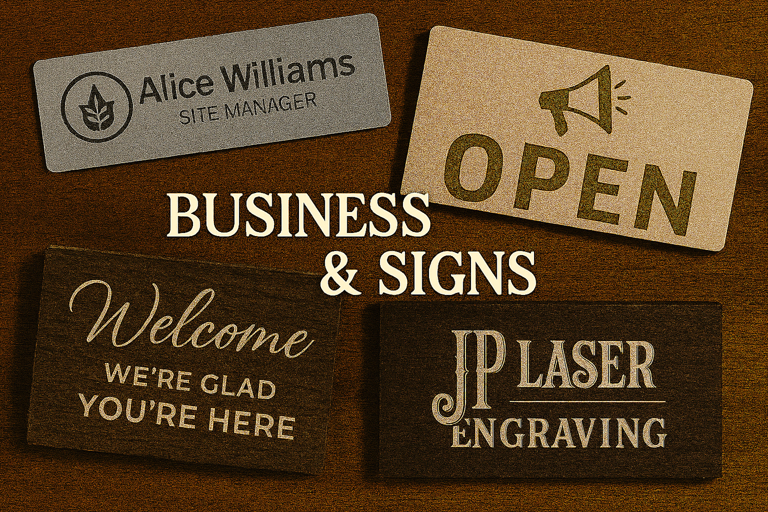 Business Signs & Displays | JP Laser Engraving - JPLaser Engraving Services