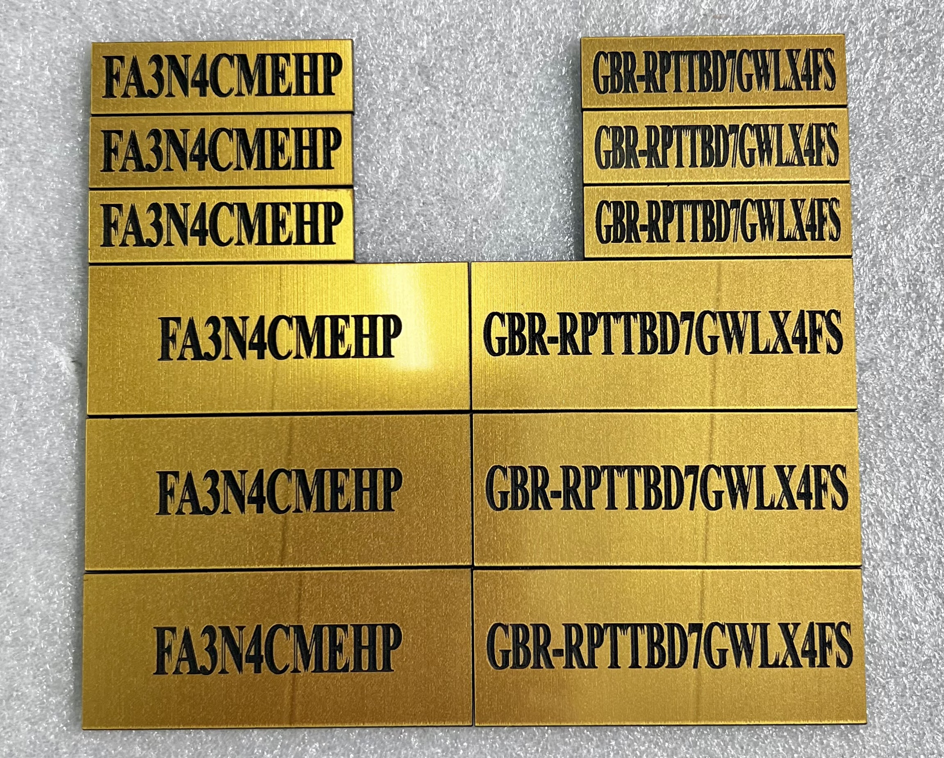 ustom Desk or Door Name Plate | Brushed Gold & Black Engraved Sign - JPLaser Engraving Services