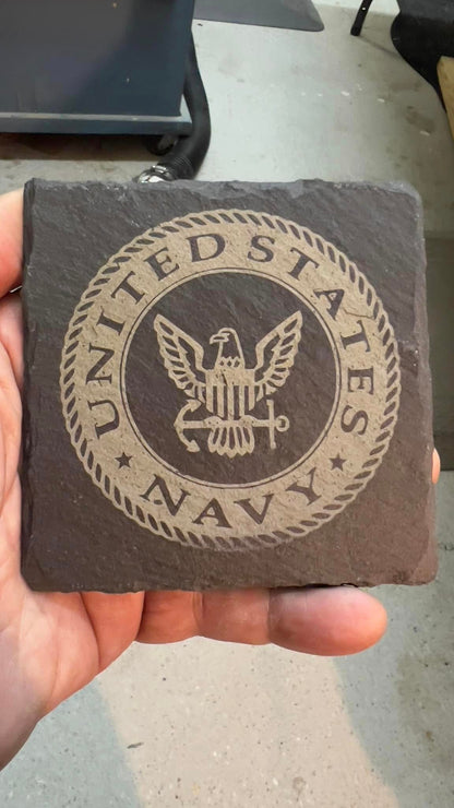 Personalized Slate Coaster Set (4, 8, or 12)