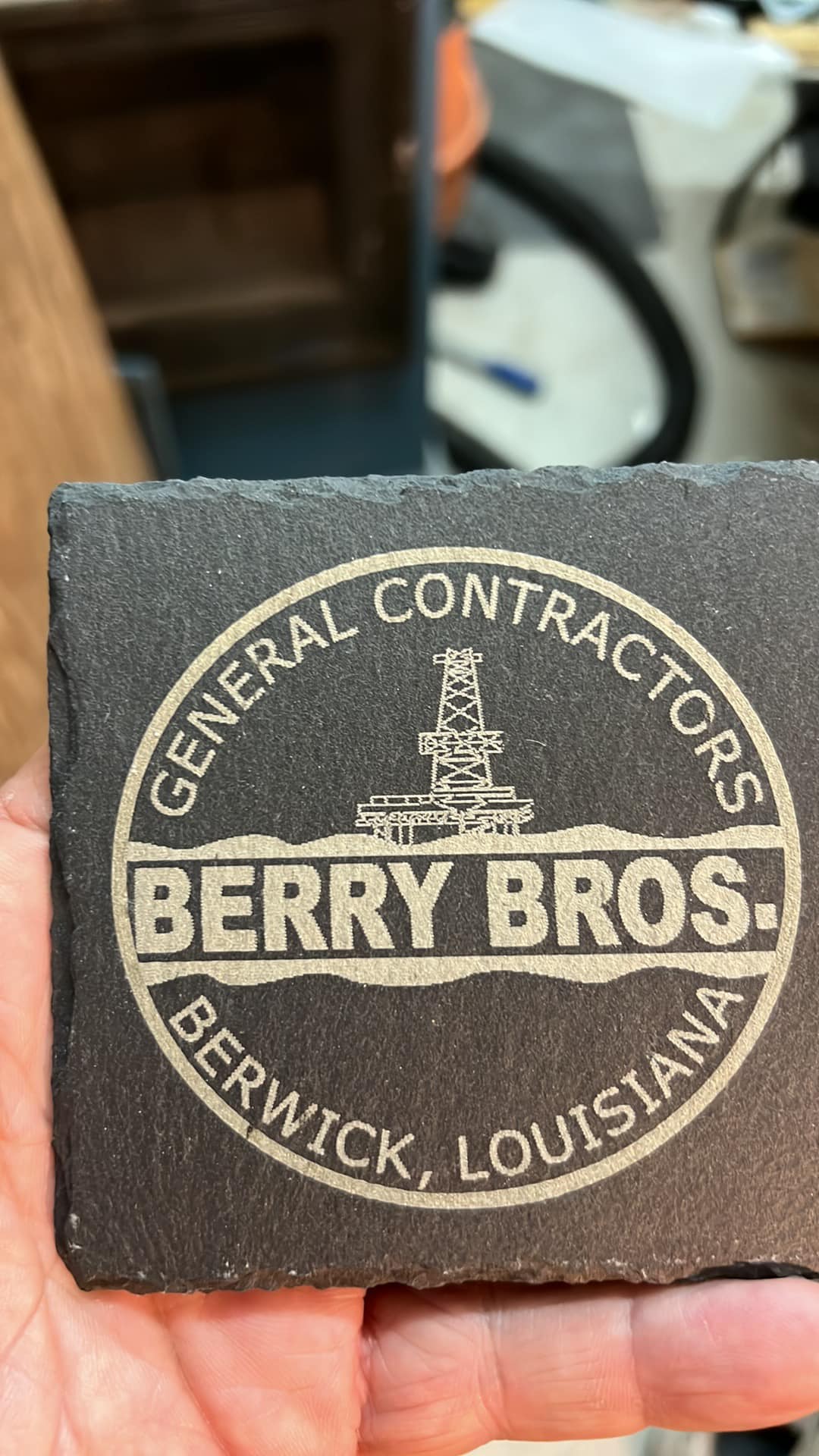 Personalized Slate Coaster Set (4, 8, or 12)