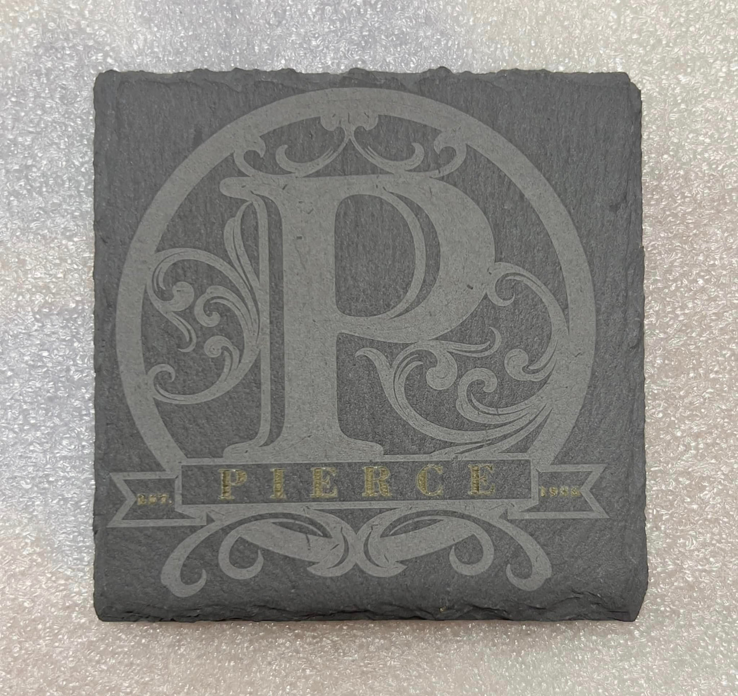Personalized Slate Coaster Set (4, 8, or 12)