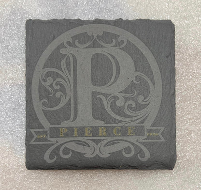Personalized Slate Coaster Set (4, 8, or 12)