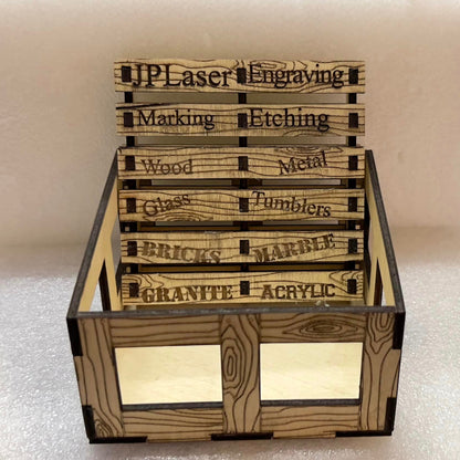 Mini Pallet Drink Coaster Set of 4 | Rustic Wood Laser Cut with Storage Box - JPLaser Engraving Services