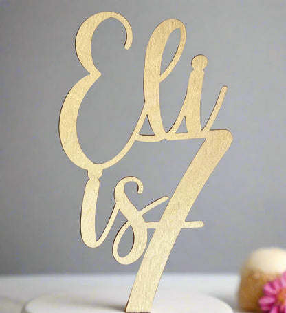 Custom Wooden Cake Topper | Laser Cut for Weddings, Birthdays - JPLaser Engraving Services