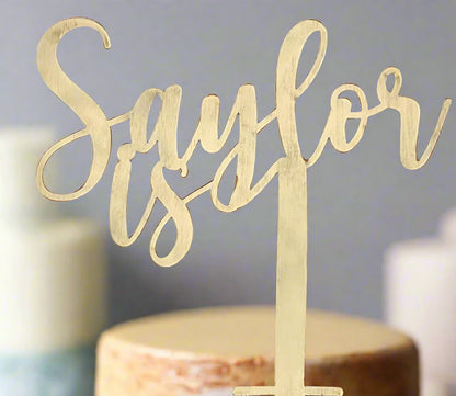 Custom Wooden Cake Topper | Laser Cut for Weddings, Birthdays - JPLaser Engraving Services