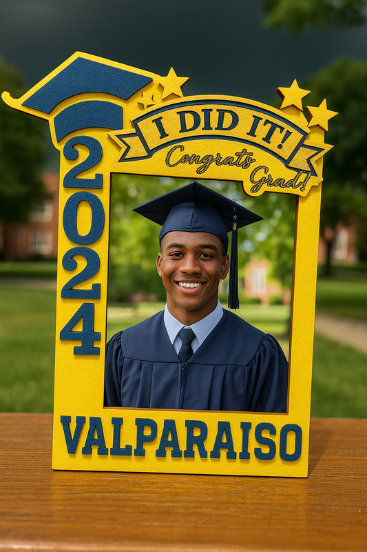 Custom Graduation Photo Frame – Class of 2025 | Personalized School Colors