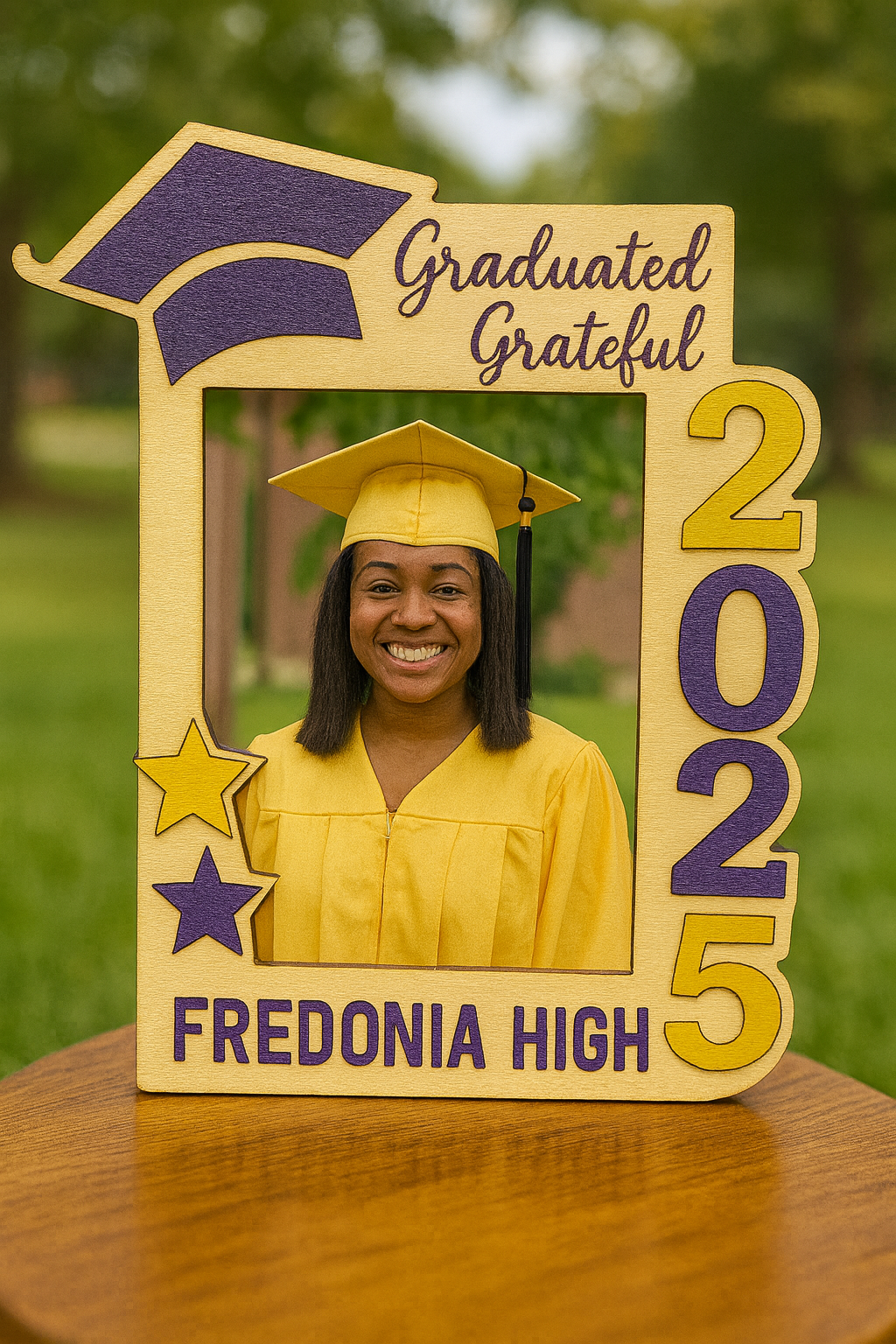 Custom Graduation Photo Frame – Class of 2025 | Personalized School Colors