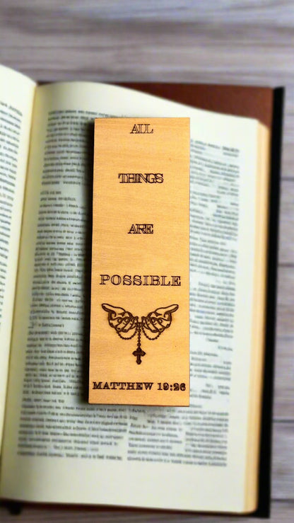 Engraved Wooden Bookmark | Personalized Reading Gift for Book Lovers - JPLaser Engraving Services