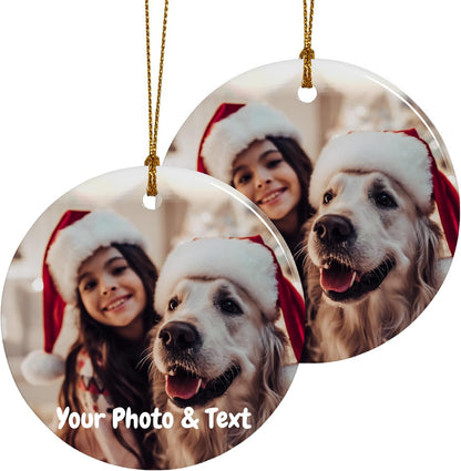 Personalized Ceramic Christmas Tree Ornament | Custom Holiday Keepsake - JPLaser Engraving Services