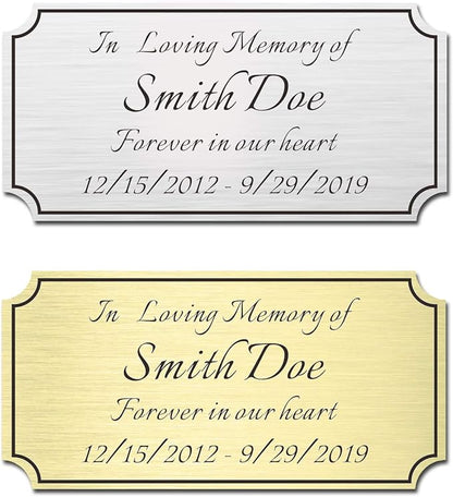 Metal Name Plates | Custom Trophy, Memorial, or ID Tags in Brass & Steel - JPLaser Engraving Services