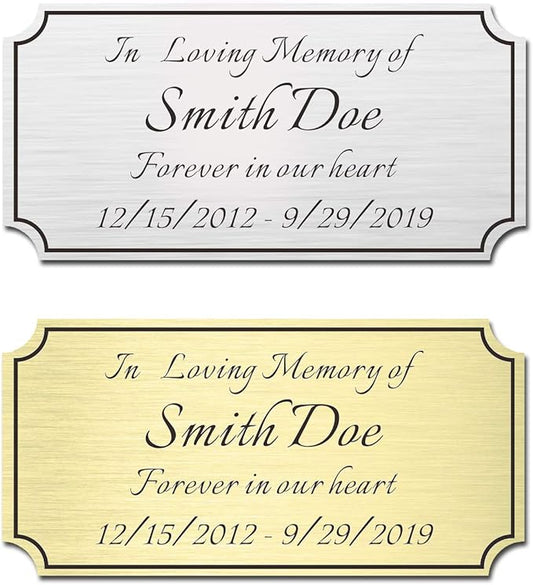 Metal Name Plates | Custom Trophy, Memorial, or ID Tags in Brass & Steel - JPLaser Engraving Services