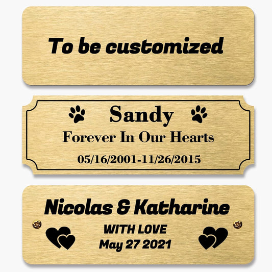 Metal Name Plates | Custom Trophy, Memorial, or ID Tags in Brass & Steel - JPLaser Engraving Services