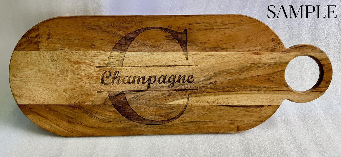 Custom Laser Engraved Charcuterie Board | Personalized Serving Tray - JPLaser Engraving Services
