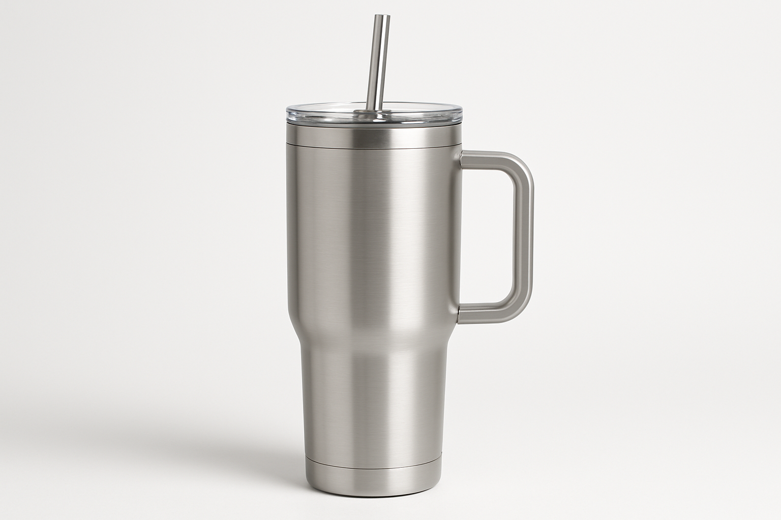 Custom engraved 40oz stainless steel tumbler – Silver – JPLaser Engraving Services
