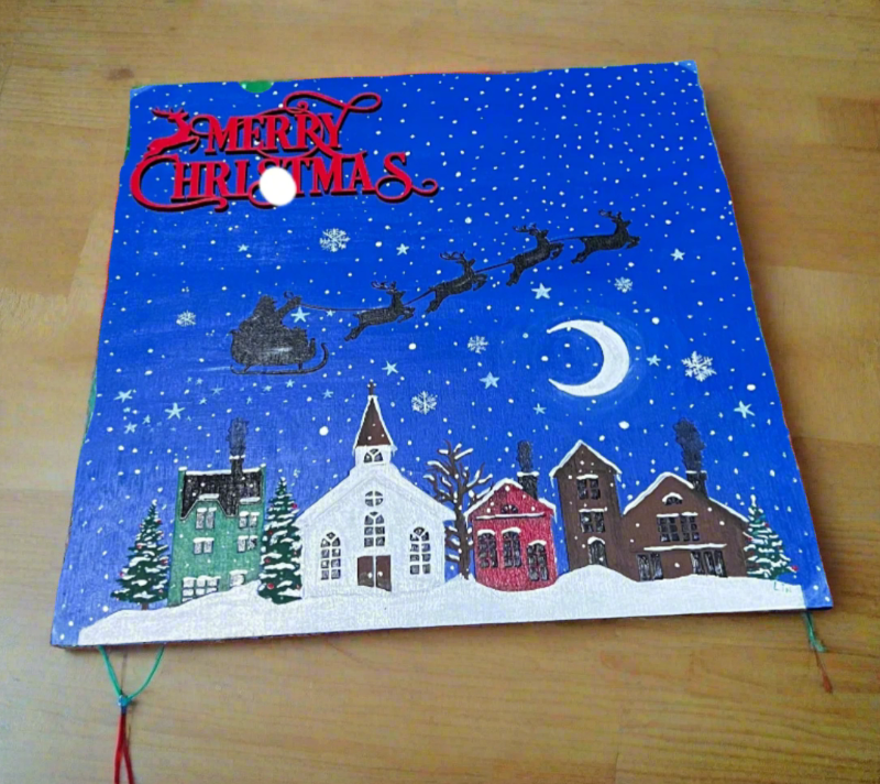 Hand-Painted Holiday Decor | Engraved Wood Art by Local Artist - JPLaser Engraving Services