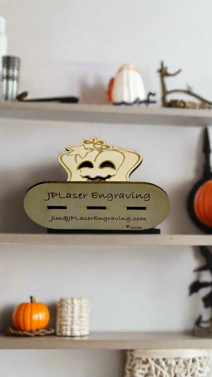 Halloween Wooden Decor Set | 5-Piece Laser Cut Spooky Home Decorations - JPLaser Engraving Services