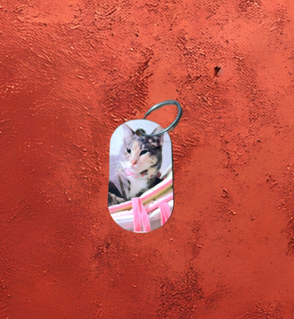 Full Color Sublimated Aluminum Keychain | Custom Photo or Text Design - JPLaser Engraving Services