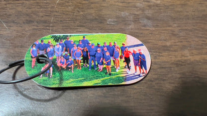 Full Color Sublimated Aluminum Keychain | Custom Photo or Text Design - JPLaser Engraving Services