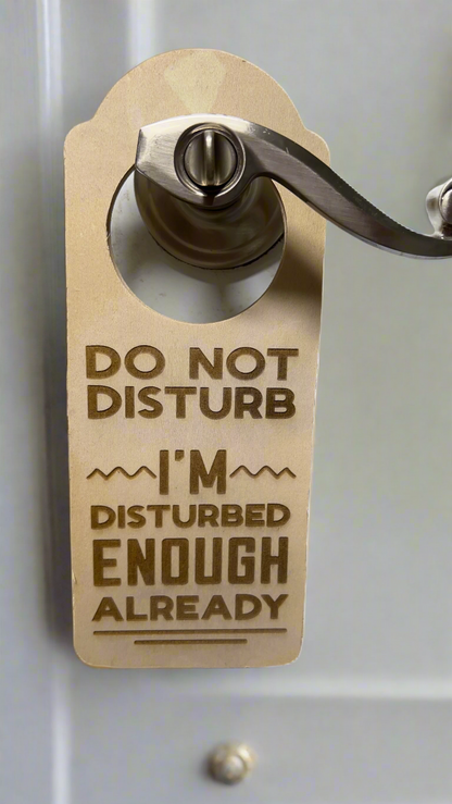 Engraved Wooden Door Hanger | Personalized Hanging Sign with Hooks - JPLaser Engraving Services