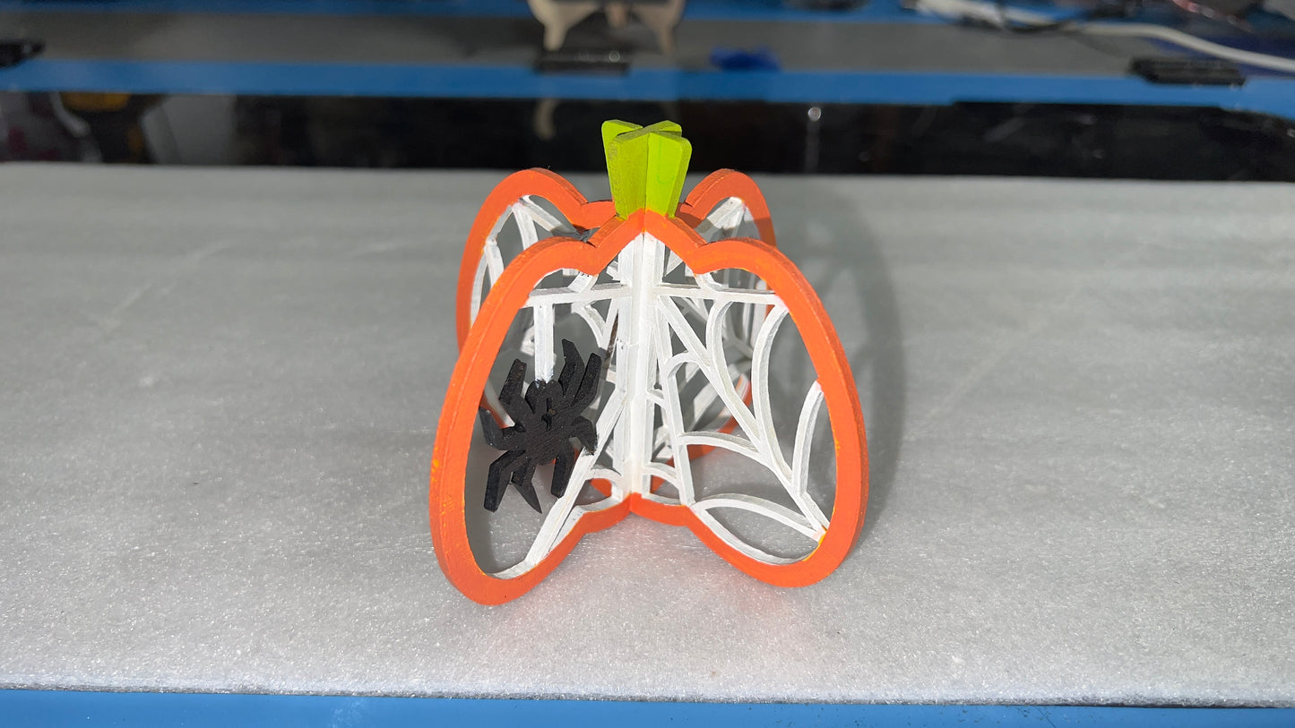 Precision Laser Cut 3D Halloween Pumpkin