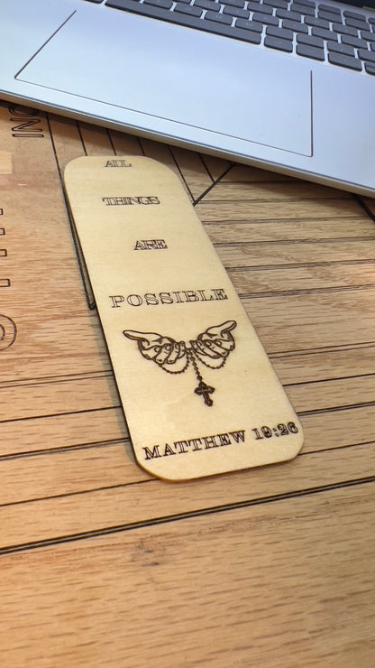 Engraved Wooden Bookmark | Personalized Reading Gift for Book Lovers - JPLaser Engraving Services