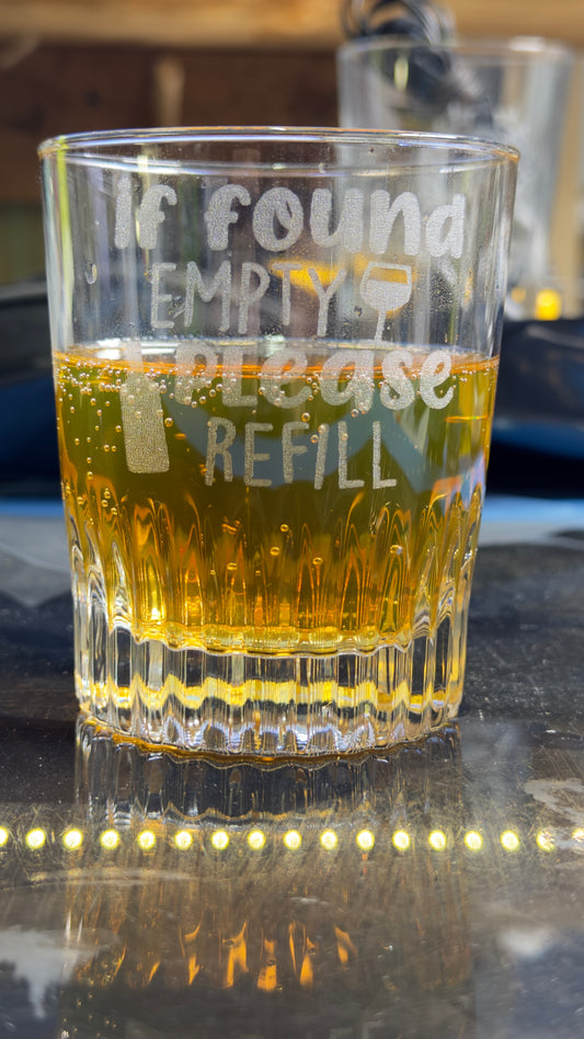 Engraved Whiskey Glass