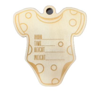 Baby Girl Birth Announcement Wall Hanger | Floral Engraved Name Sign - JPLaser Engraving Services