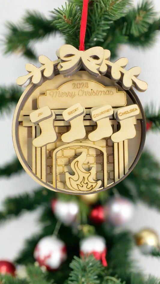 Multi-Layered Personalized Christmas Ornament | DIY Wood Craft Kit - JPLaser Engraving Services