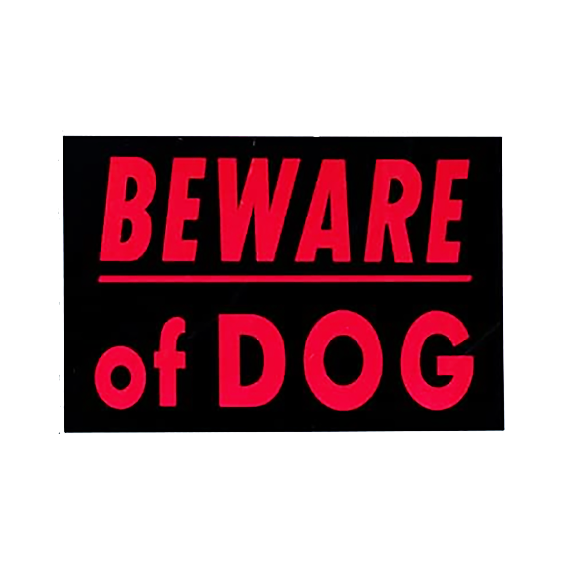 Premade aluminum sign – Beware of Dog, sublimated, indoor/outdoor, product photo
