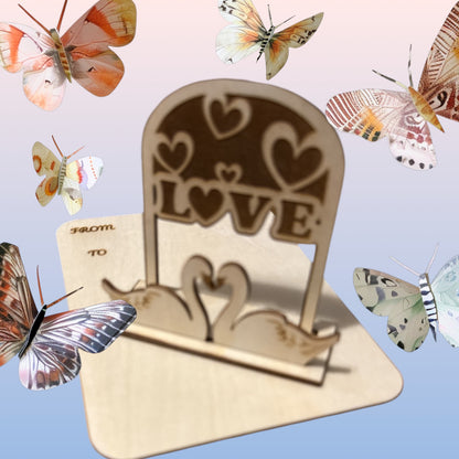 Valentine’s Day Figurine & Card Laser Cut Set | Lovers Gift Box - JPLaser Engraving Services