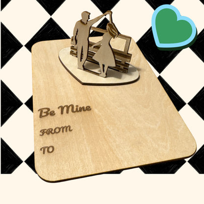 Valentine’s Day Figurine & Card Laser Cut Set | Lovers Gift Box - JPLaser Engraving Services