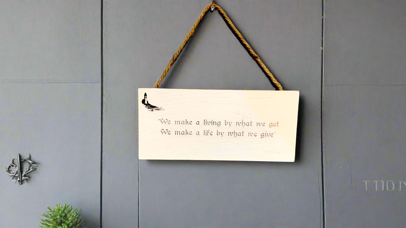 Inspirational Quote Wall Sign | Hanging Wooden Motivational Decor - JPLaser Engraving Services