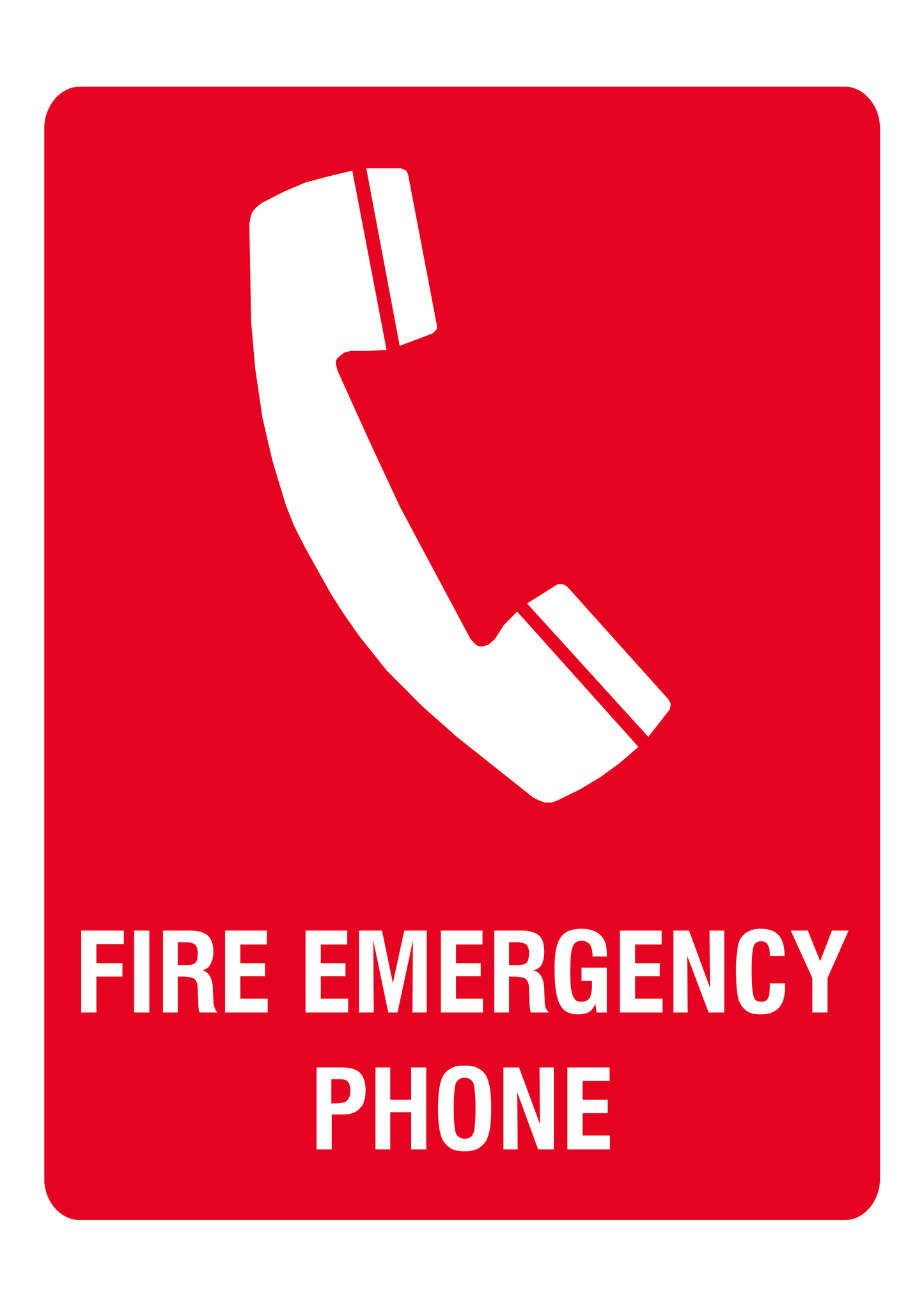 Fire safety sign #12 – sublimated aluminum, indoor/outdoor, 6x8