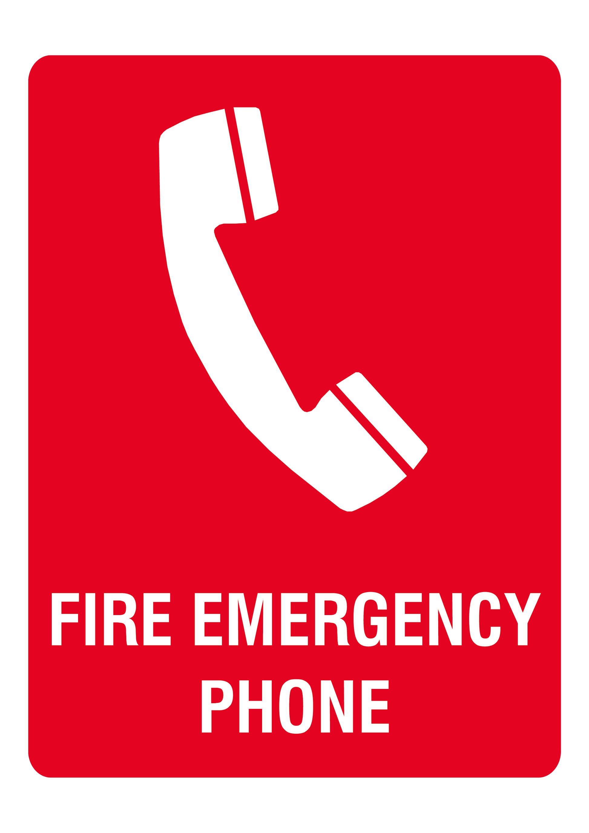 Fire safety sign #12 – sublimated aluminum, indoor/outdoor, 6x8