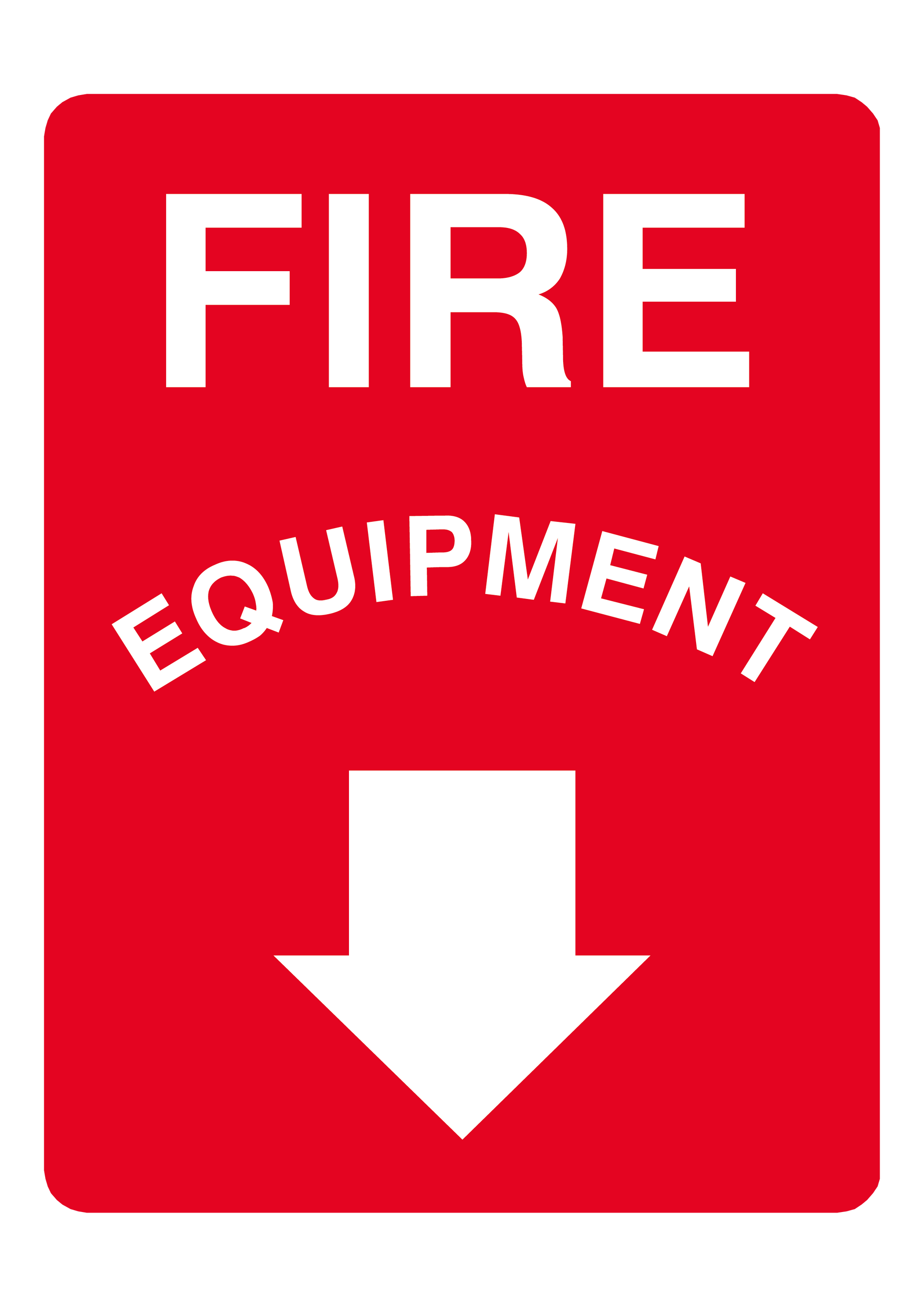 Fire safety sign #13 – sublimated aluminum, indoor/outdoor, 6x8