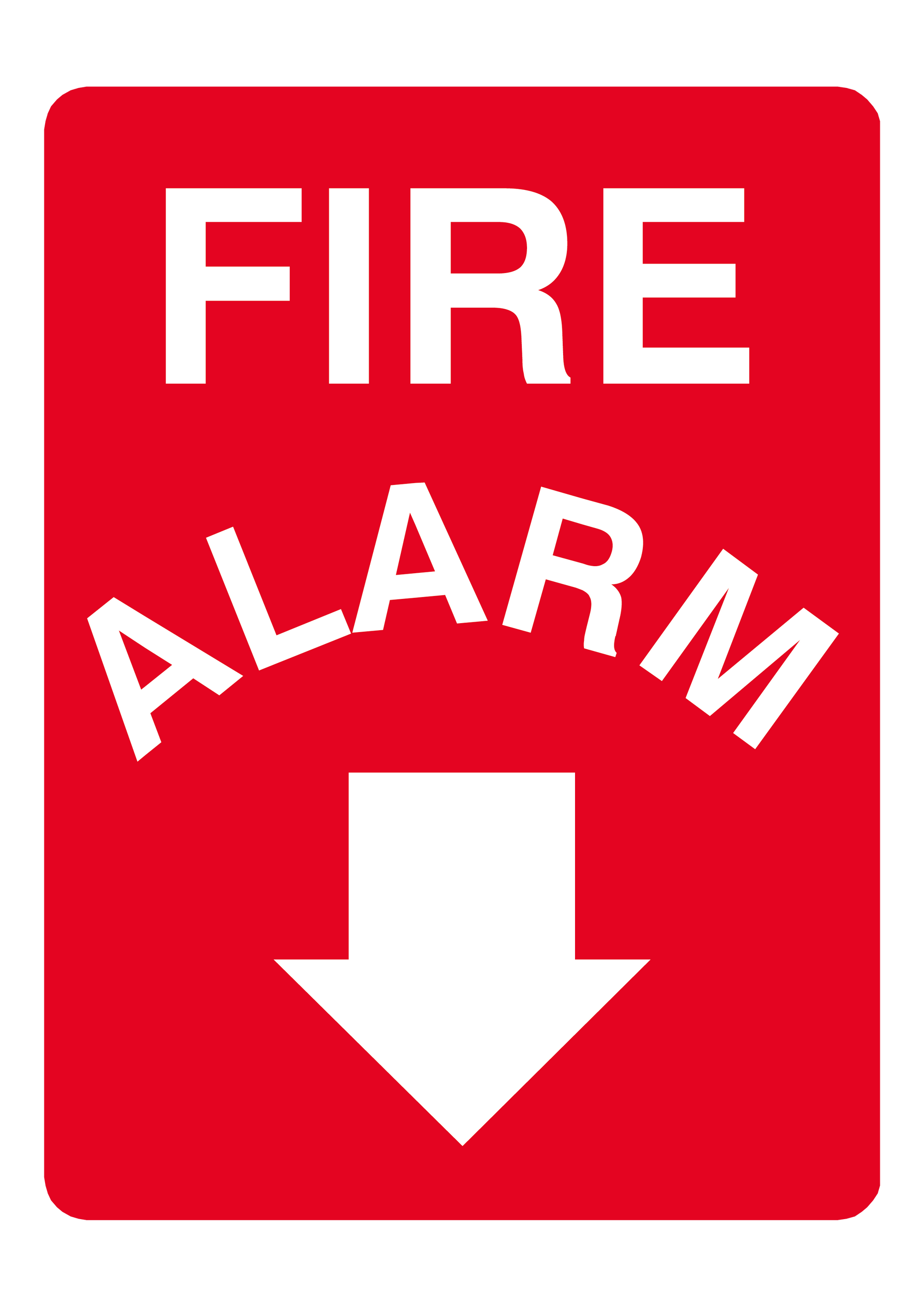 Fire safety sign #15 – sublimated aluminum, indoor/outdoor, 6x8