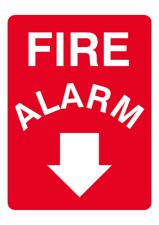 Fire safety sign #15 – sublimated aluminum, indoor/outdoor, 6x8