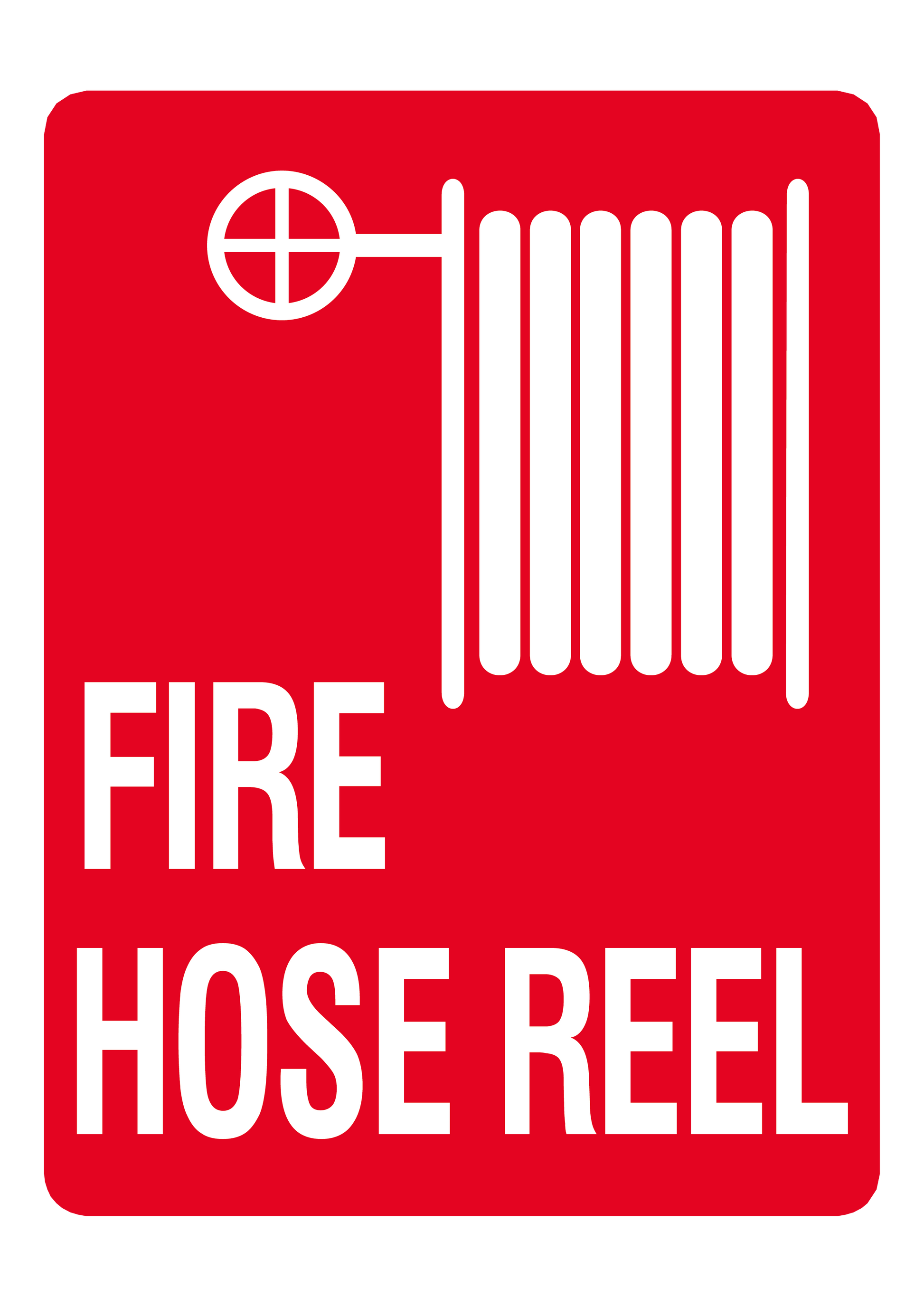 Fire safety sign #16 – sublimated aluminum, indoor/outdoor, 6x8