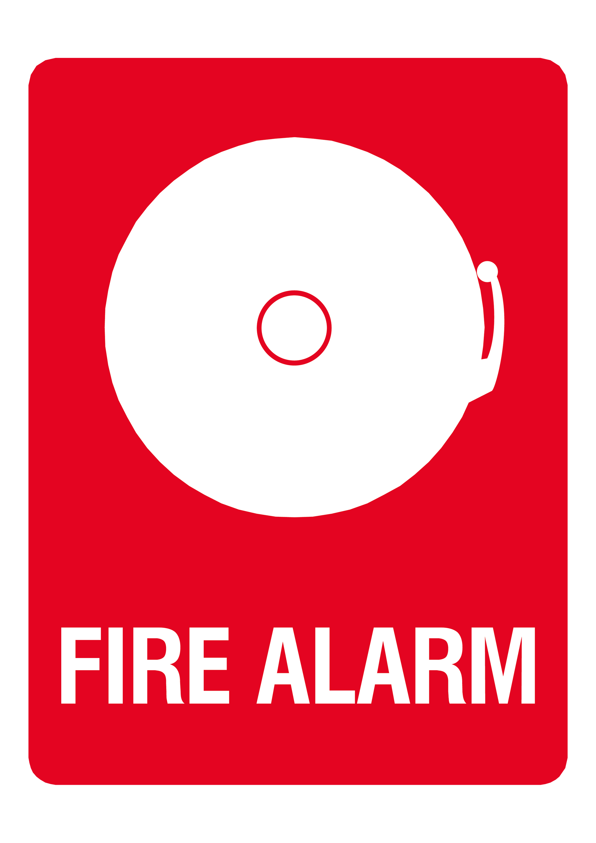Fire safety sign #18 – sublimated aluminum, indoor/outdoor, 6x8
