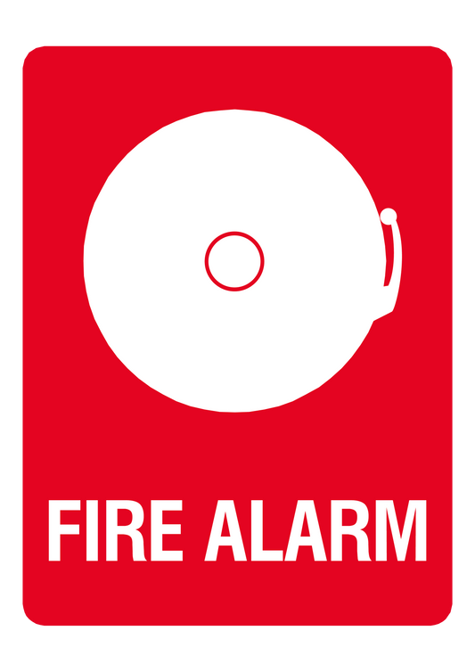 Fire safety sign #18 – sublimated aluminum, indoor/outdoor, 6x8