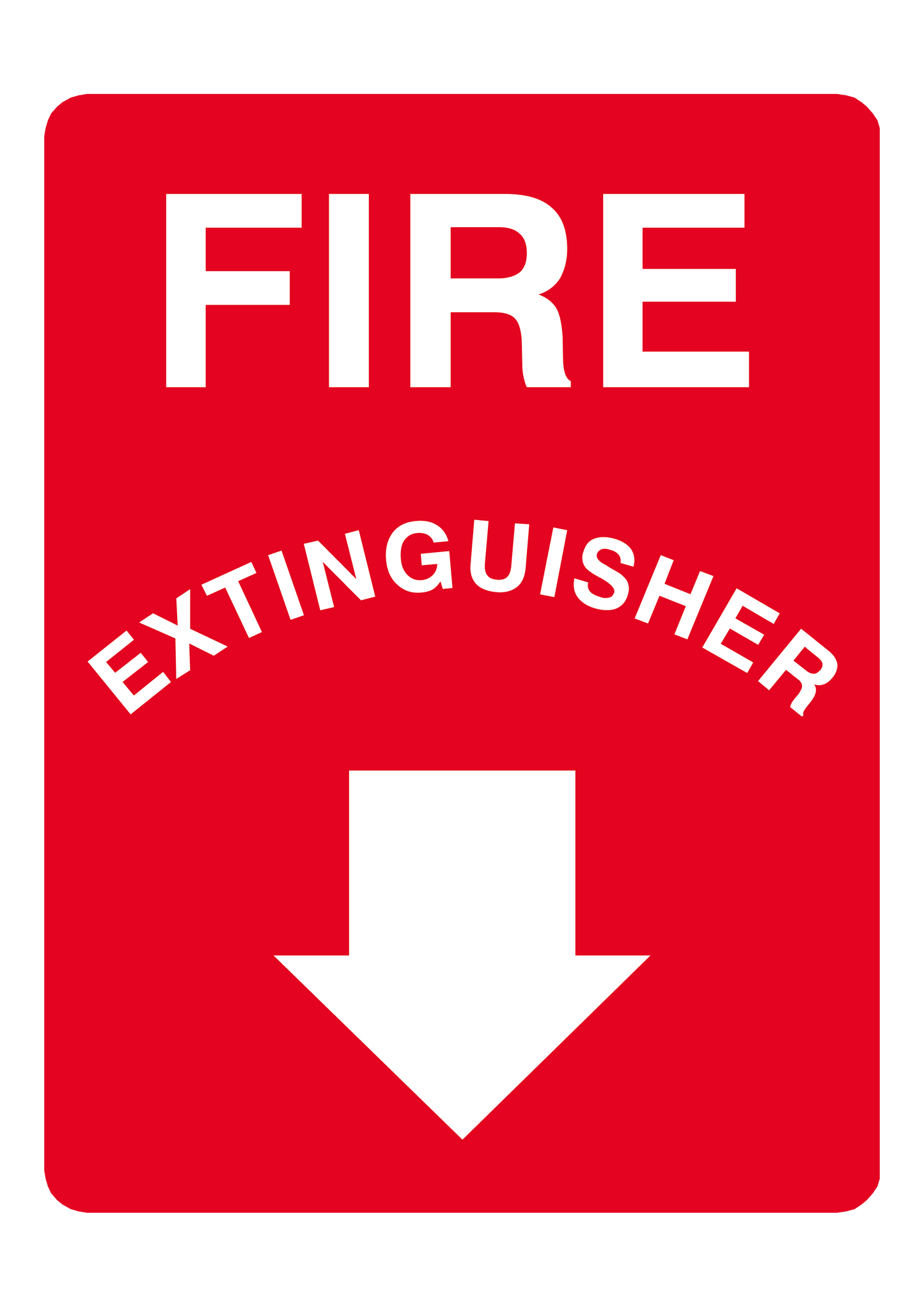 Fire safety sign #20 – sublimated aluminum, indoor/outdoor, 6x8