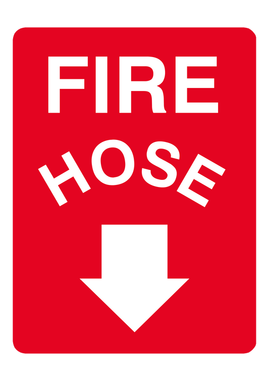 Fire safety sign #21 – sublimated aluminum, indoor/outdoor, 6x8