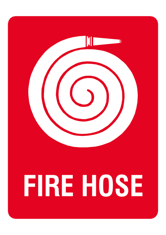 Fire safety sign #23 – sublimated aluminum, indoor/outdoor, 6x8