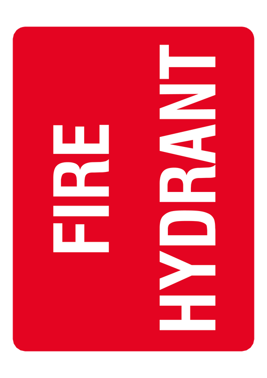 Fire safety sign #24 – sublimated aluminum, indoor/outdoor, 6x8