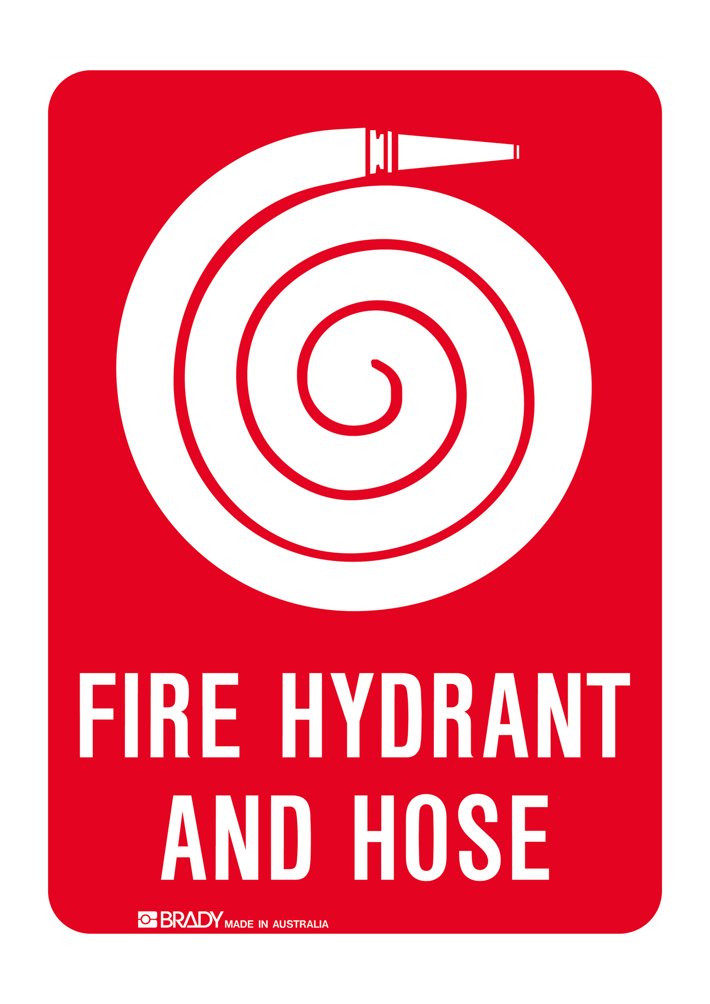 Fire safety sign #26 – sublimated aluminum, indoor/outdoor, 6x8