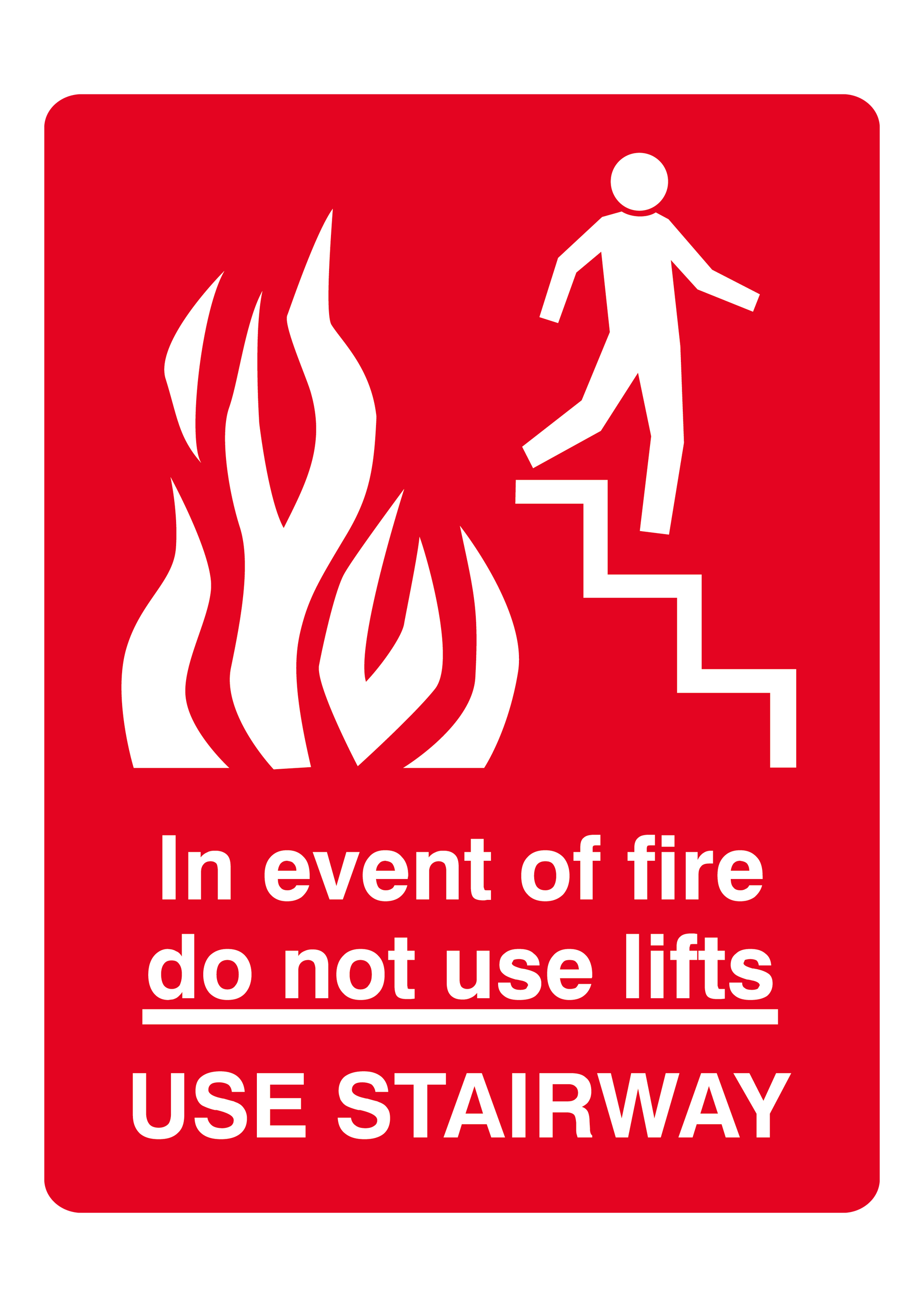 Fire safety sign #37 – sublimated aluminum, indoor/outdoor, 6x8
