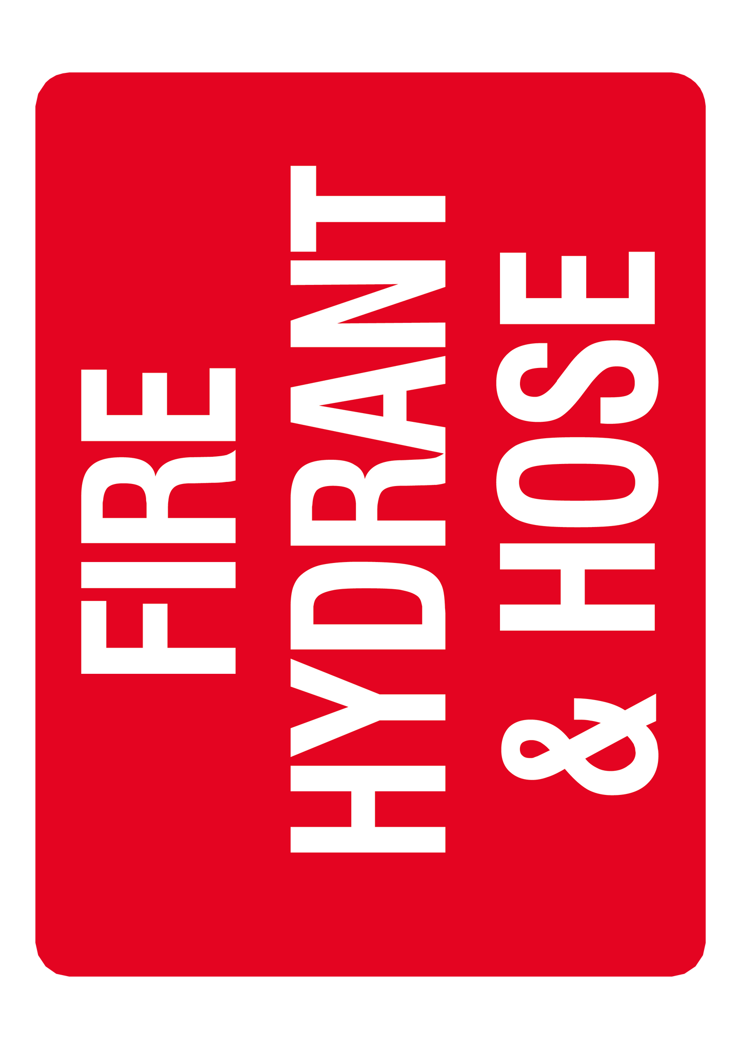 Fire safety sign #38 – sublimated aluminum, indoor/outdoor, 6x8