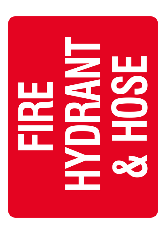 Fire safety sign #38 – sublimated aluminum, indoor/outdoor, 6x8