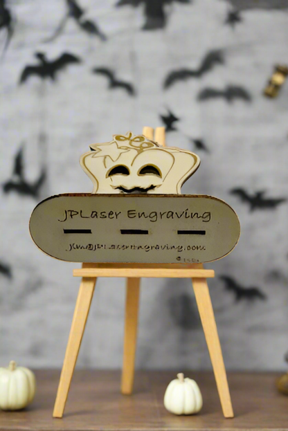 Halloween Wooden Decor Set | 5-Piece Laser Cut Spooky Home Decorations - JPLaser Engraving Services