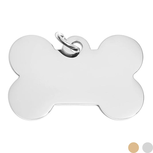 Custom Stainless Steel Pet Tag | Personalized Dog Bone ID Keychain